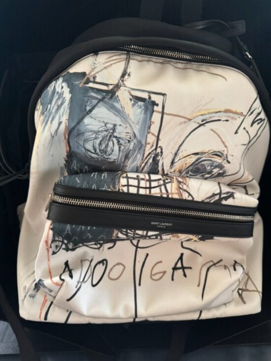 Saint Laurent x Basquiat City Backpack White Graffiti Nylon main image 15
